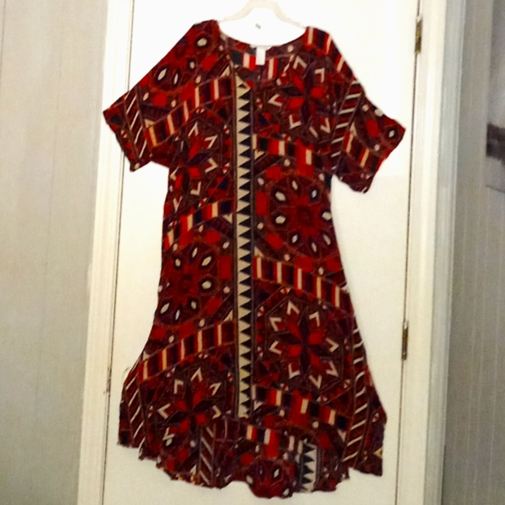 Short sleeve multicolor dress or lounge wear
